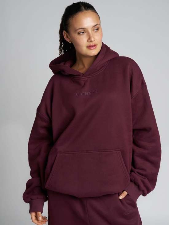 Comfrt Tops - Comfort Oversized Hoodie - Deep Plum